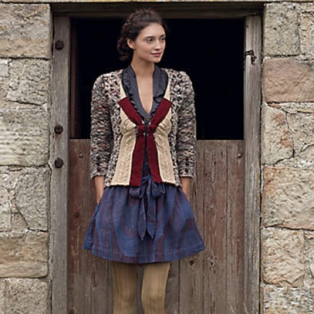 Anthropologie Idra Bowtied Skirt